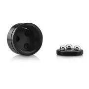 4sets Adjustable Isolation Stand Feet Steel Ball Speaker Balck Spikes Base Pad
