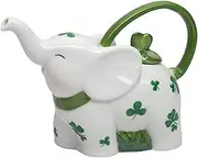 Cosmos Gifts 56652 Lucky Shamrock Elephant Teapot 4 3/4"H
