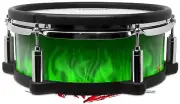 Wrap for Roland vDrum Shell PD108 Fire Flames Green