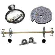 740mm Go Kart Rear Axle Kit Brake Caliper Rotor Sprocket Wheel Hub Drift Trike