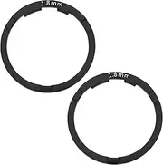 Create idea 2Pcs Bicycle Flywheel Cassette Spacer 1.8mm Flywheel Gasket Compatible with Shimano 8 9 10 11 Speed ??Mountain Bike 40.5x34.7mm Black