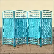4 Panel Folding Privacy Screen,Rattan Woven Room Divider,Foldable Temporary Wall,for Kindergarten Bedroom Studio(Color3,60x30cm-4panel)
