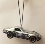 69 Copo Corvette Custom Christmas Car Ornament 1/64 Die-cast Silver