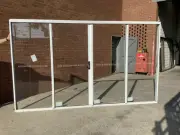 2100h x 3584w NEW Sliding Door Textura® WHITE FSSF Single Glazed