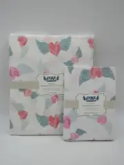 Pottery Barn Junk Gypsy Organic Winged Hearts Twin Duvet Cover 1 Stnd Sham #P271