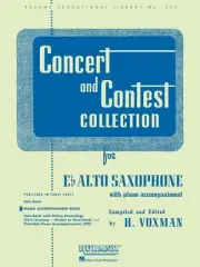 Concert & Contest Collection for Eb Alto Saxophone Solo Piano Music Rubank Book