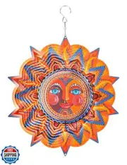 Canodoky Smiling Sun Wind Spinners, 12 inch Wind Sculptures and Spinners| Met