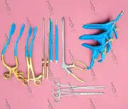 Leep Retractors Obstetrics & Gynecology Set Speculum ,Kevorkian Curette,Forceps