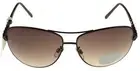 Nine Co Pilot Sunglasses Mauve Bronze UV Protection Metal 65-14-125 Case Gift