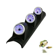 52mm Triple Gauge Kit Tachometer Water Temperature Gauge Oil Pressure Gauge with Sensor 3 in 1, Lef as shown