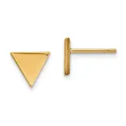 14k Yellow Gold Triangle Post Earring