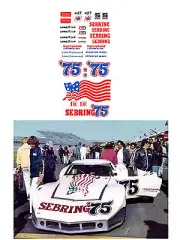#75 Greenwood Corvette decal 1/64 scale Fits AFX Tyco Lifelike Autoworld
