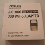 ASUS Dual Band AX1800 USB WiFi Adapter USB-AX55Nano USB 2.0 Gen1 WPA3