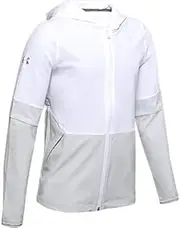 [Under Armour] Boys' UA Squad Woven Warm-Up Jacket YLG White, White/ White, Large