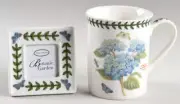 Portmeirion 2-PC Botanic Garden Hydrangea Macrophylla Ceramic Mug & Photo Frame
