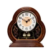 Retro Table Clock 10 Inches Silent Suitable for Living Room Arabic Numerals E...