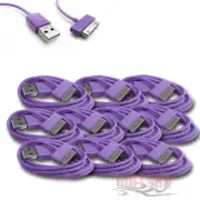10 6FT USB SYNC DATA POWER CHARGER CABLE APPLE IPAD IPHONE 4S 4 IPOD NANO PURPLE