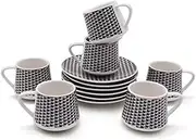 Ceramic Cup Phnom Penh Afternoon Tea Set Ceramic Coffee Cup Light Luxury 6-Piece Cup and Saucer Set-B