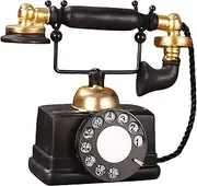 Vintage Rotary Telephone Decor European Style Resin Landline Phone Replica, Retro Home Office Desk Ornament, Nostalgic Decorative Accent Piece