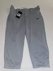 Nike Women’s Diamond Invader 3/4 Length Softball Pants Gray Medium NWT!