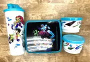 Tupperware Teen Titans Go to the Movies 4-piece Lunch Set-NEW-SHIPPING INCLUDED