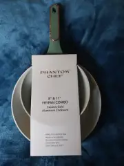 Phantom Chef Bottega Collection 2-Piece Nonstick 8" & 11" Frying Pan Set Green