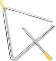 9 Inch Musical Steel Triangle Rhythm Hand Percussion Instrument with Striker