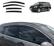 OAD4X4 Weathershields Compatible with Honda CRV RE Series 2007-2012, Stainless Edge Weather Shields Window Visors Wind Deflectors Sun Rain Guard 4PCS Set