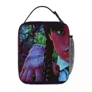 c183 Wednesday Addams Lunch Bags Insulated Lunch Tote Portable Bento Box Leakproof Picnic Bags for Woman Work Children School k183