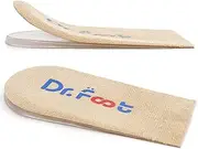 Dr.Foot Adjustable Orthopedic Heel Lift Inserts, Height Increase Insole for Leg Length Discrepancies, Heel Spurs, Heel Pain, Sports Injuries, and Achilles tendonitis (Beige, 2 Layers), Beige, 2 Layers: Small-Women's 4.5-9.5|Men's 6-8.5