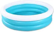 Inflatable Kiddie Pool, 60"x16" Thick Guardrail Swimming Pool for Kids, Blue & White Blow Up Pool for Kids Indoor Party Games, Wading Pool for Outdoor Backyard