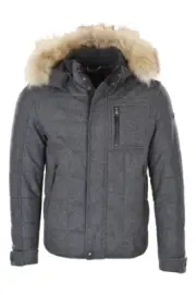 Paul & Shark 100% waschbear, Raccoon Jacke Herren L Grau Wolle Einfarbig