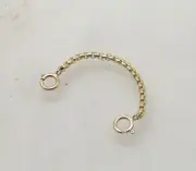 1.7mm Round Box Safety Chain with Double Clasp Lock REAL 14K Yellow Gold