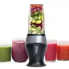 QB3001SS Ninja Fit Compact Personal Blender 700W 2x 16oz Cups & Spout Lids Black