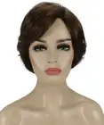 Lana - Straight Kanekalon Synthetic Fiber Full Wig, 3.25 - 6.5 in, Light Brown
