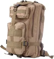 Kisangel Backpack for Men Camouflage Hiking Bag with Straps Storage for Camping Trekking and Outdoor Adventures Khaki
