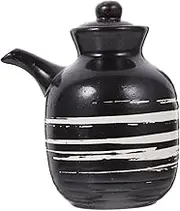 CIYODO Soy Sauce Dispenser Multi Function Condiment Holder Vinegar Jar for Oil Decorative Seasoning Bottle Easy to Clean Japanese Style Pot