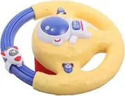 GARIOUANS Steering Wheel Toy Sound and Lights Interactive Simulated Driving Controller for Boys and Girls Secure Suction Cup Design for Creative Role-Playing and Early Education