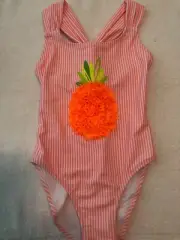 Mayoral Pineapple 1 Piece Swimsuit Girl Size 6 NWT