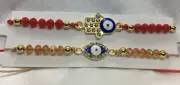 2 PC Evil Eye Bracelets Set Jewelry Unisex Bead Charm String Knot Bracelet 1715