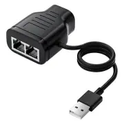 RJ45 LAN Ethernet Splitter, 100Mbps RJ45 1 in 2 Y Splitter, Network Female to Fe
