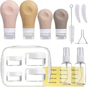 Gemice 16 Pack Travel Bottles Set for Toiletries, TSA Approved, Leak Proof Silicone Squeezable Tubes, 2oz/3oz, Travel Accessories