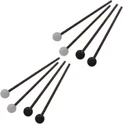 JOINPAYA 4-piece Set Drumstick Wooden Handle Rubber Head Mallet for Steel Tongue Drums