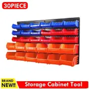 Wall Mounted Storage Bin Tool Parts Organizer Drawers Cabinet Box Chest Plastic