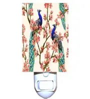 Cherry Blossom Peacocks Decorative Night Light