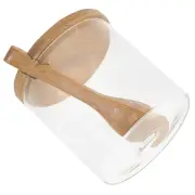 Kitchen Seasoning Organizer Jar with Spoon Salt Pot Condiment Container