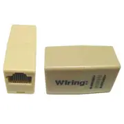 Dynamix A-RJ12-11 Voice Rated RJ-11/RJ-12 6 Conductor 2 Way Joiner (2 Sockets - Beige) Inline Coupler Socket to Socket [A-RJ12 1:1]