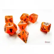 Dice - Mini Vortex Orange/Black (7-Mini-Würfelset)
