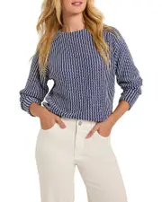 Nic+Zoe Zig Zag Striped Sweater