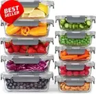 Glass Food Storage Containers 10 Pack Airtight Containers BPA Free Leak Proof